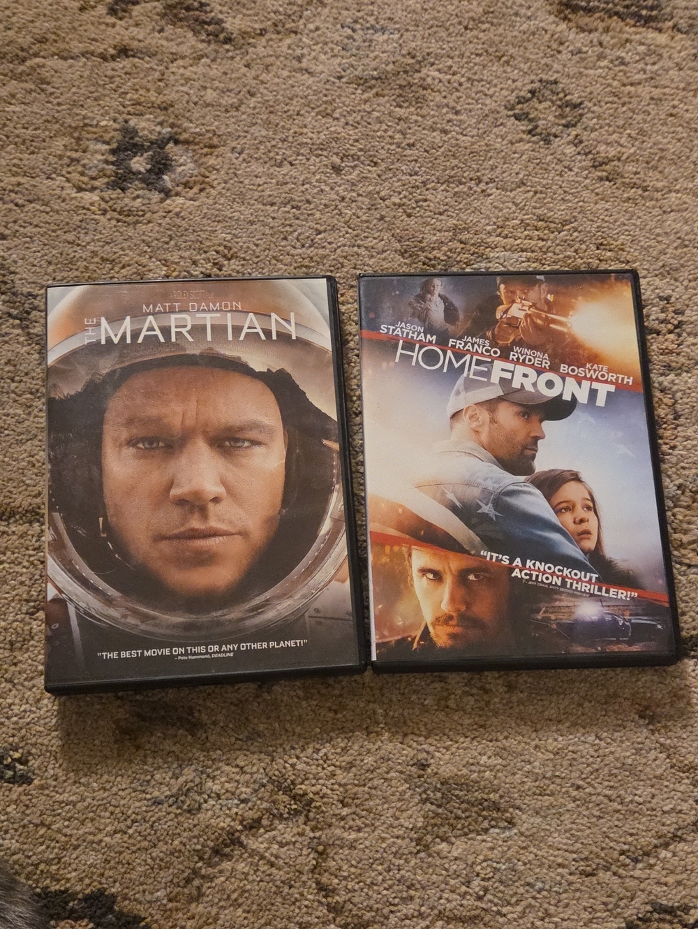 The Martian & Homefront DVD Movie Bundle - Orange, Brown
